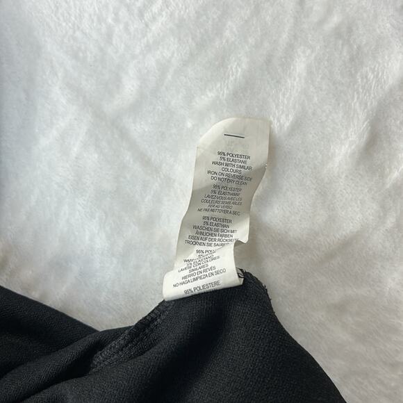 Boohoo Peekaboo mesh fit and flare little black cocktail party dress, size 4 - Picture 8 of 8